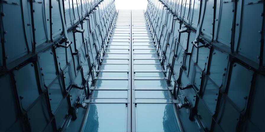 Abstract high-contrast geometric structural detail